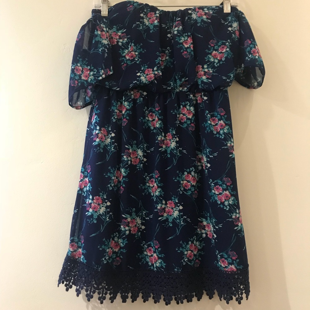 NORDSTROM Socialite Strapless Floral Dress